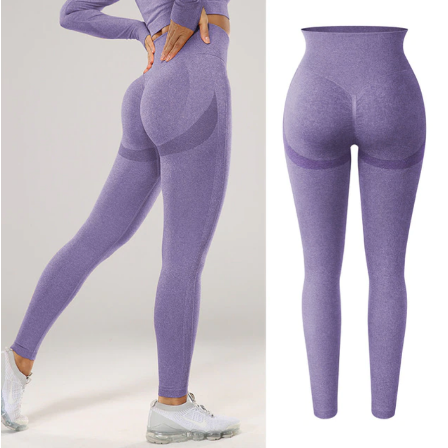 Soft and sleek purple leggings - thefashiontamer.com