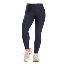 Load image into Gallery viewer, Leggings - Work It Leggings - Black - Blue-Dark / L - stylesbyshauntell
