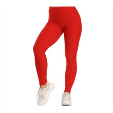 Load image into Gallery viewer, Leggings - Work It Leggings - Black - Red / XS - stylesbyshauntell