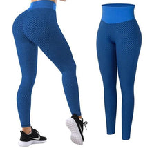 Load image into Gallery viewer, Leggings - Flattering Fit Leggings - Blue / XL - stylesbyshauntell
