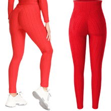 Load image into Gallery viewer, Leggings - Textured High Rise Leggings - Black No Pockets - stylesbyshauntell
