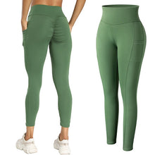 Load image into Gallery viewer, Leggings - Cassie Curves Leggings - Black - Green / XL - stylesbyshauntell
