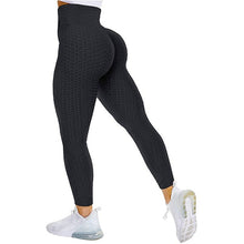 Load image into Gallery viewer, Leggings - Textured High Rise Leggings - Black No Pockets - Black No Pockets / S - stylesbyshauntell

