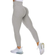 Load image into Gallery viewer, Leggings - Textured High Rise Leggings - Blue No Pockets - Gray No Pockets / S - stylesbyshauntell
