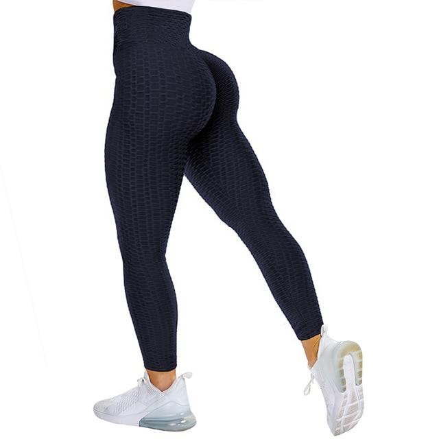 Leggings - Textured High Rise Leggings - Navy No Pockets - Navy No Pockets / S - stylesbyshauntell