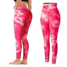 Load image into Gallery viewer, Leggings - Tie Dye Scrunch Leggings - Red-Pink No Pockets / M - stylesbyshauntell
